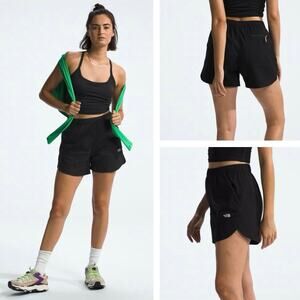 New The North Face Womens Class V Pathfinder Pull-on Shorts 3” Black - Size M